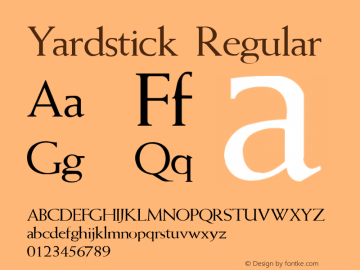 Yardstick Regular 0.0 Font Sample