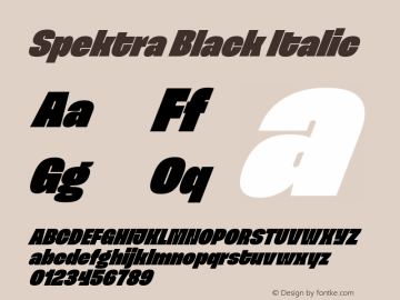 Spektra Black Italic Version 2.000图片样张