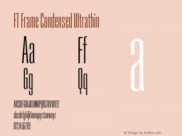 FT Frame Condensed Ultrathin Version 1.000;FEAKit 1.0图片样张