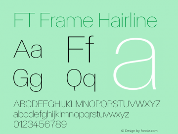 FT Frame Hairline Version 1.000;FEAKit 1.0图片样张