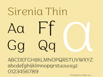 Sirenia Thin Version 5.200;hotconv 1.0.109;makeotfexe 2.5.65596图片样张