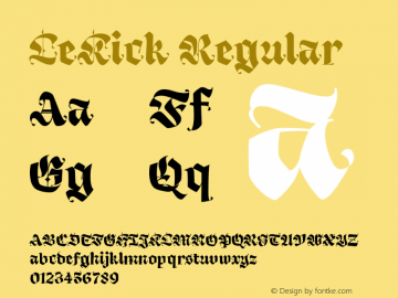LeKick Regular Version 1.000图片样张