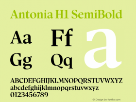 Antonia H1 SemiBold Version 1.007图片样张