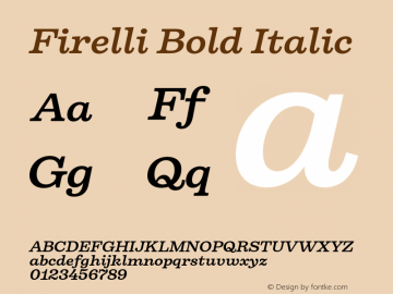 Firelli Bold Italic Version 1.006图片样张