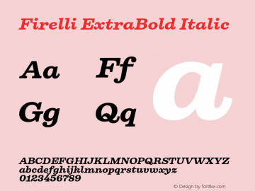 Firelli ExtraBold Italic Version 1.006图片样张