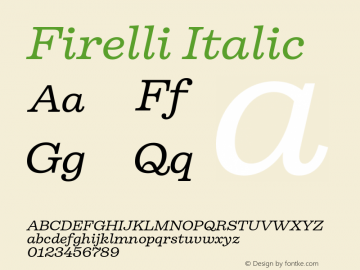 Firelli Italic Version 1.006图片样张