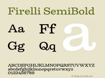 Firelli SemiBold Version 1.006图片样张