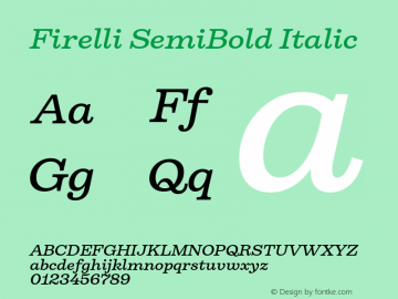 Firelli SemiBold Italic Version 1.006图片样张