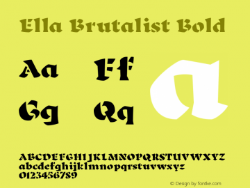 Ella Brutalist Bold Version 1.000图片样张