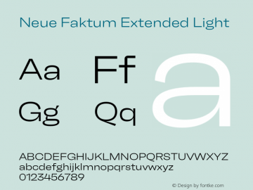 NeueFaktum-ExtendedLight Version 1.000图片样张