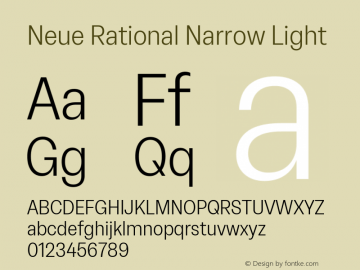 Neue Rational Narrow Light Version 1.000图片样张