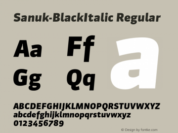 Sanuk-BlackItalic Regular 7.046图片样张