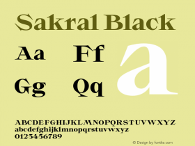 Sakral Black Version 1.000;hotconv 1.0.109;makeotfexe 2.5.65596图片样张