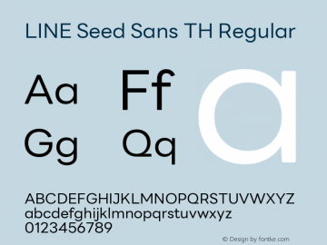 LINE Seed Sans TH Regular Version 1.000图片样张