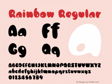 Rainbow Version 1.001;Fontself Maker 3.5.1图片样张