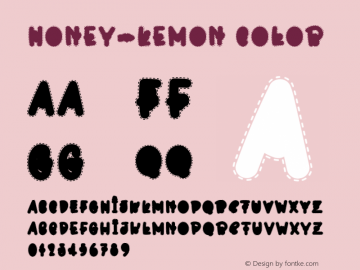 Honey-Lemon Color Version 1.002;Fontself Maker 3.5.7图片样张