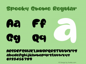 Spooky Gnome Version 1.006;Fontself Maker 3.5.7图片样张