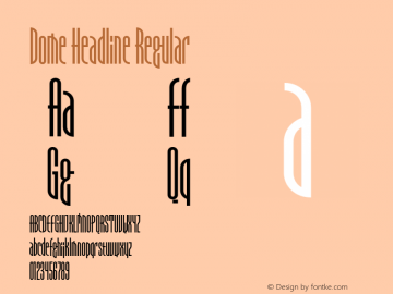 Dome Headline Regular 001.000图片样张