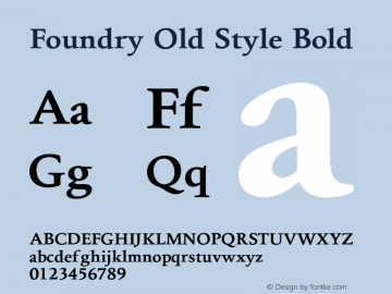 Foundry Old Style Bold Version 1.000图片样张