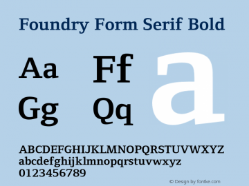 Foundry Form Serif Bold 001.000图片样张