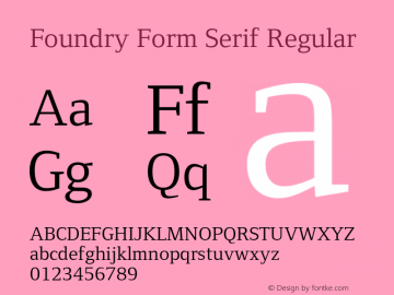 Foundry Form Serif Book 001.000图片样张