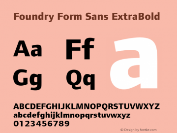 Foundry Form Sans ExtraBold 001.000图片样张