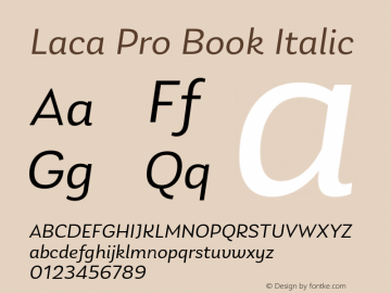 Laca Pro Book Italic Version 1.007图片样张