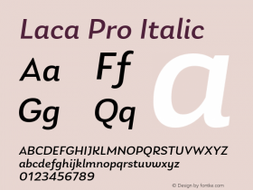 Laca Pro Italic Version 1.007图片样张