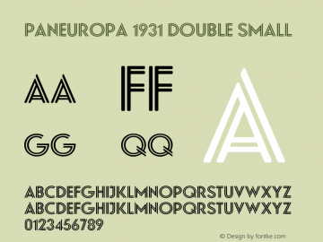 Paneuropa 1931 Double Small Versi 1.000;FEAKit 1.0图片样张