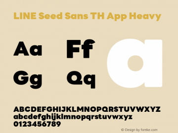 LINE Seed Sans TH App Heavy Version 1.000图片样张