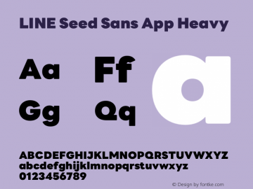 LINE Seed Sans App Heavy Version 1.001图片样张
