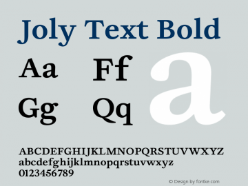 Joly Text Bold Version 2.000;FEAKit 1.0图片样张