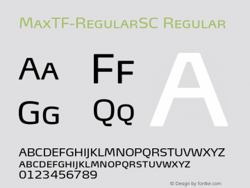 MaxTF-RegularSC Regular 4.460 Font Sample