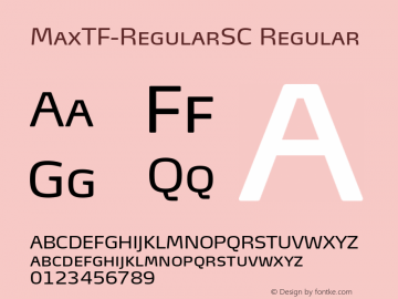 MaxTF-RegularSC Regular 4.460 Font Sample