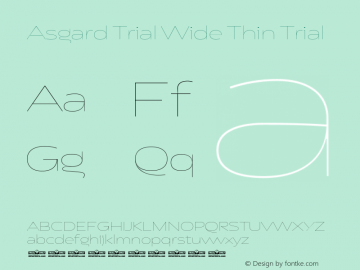 Asgard Trial Wide Thin Trial Version 2.003图片样张