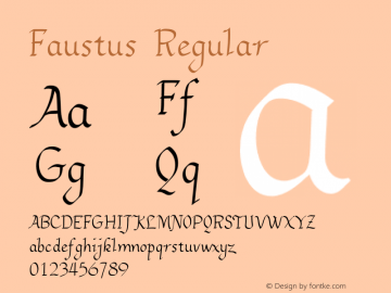Faustus Regular 001.001 Font Sample