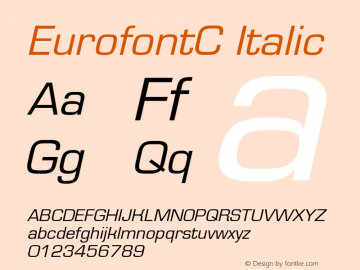 EurofontC-Italic 001.000图片样张