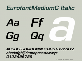 EurofontMediumC-Italic 001.000图片样张