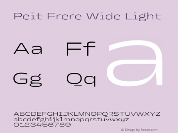 PeitFrere-WideLight Version 1.000;FEAKit 1.0图片样张