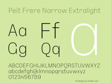 Peit Frere Narrow Extralight Version 1.000;FEAKit 1.0图片样张