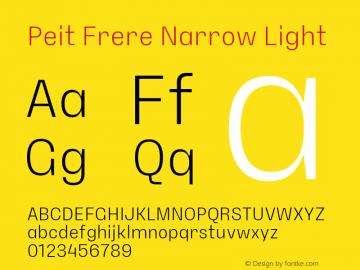 Peit Frere Narrow Light Version 1.000;FEAKit 1.0图片样张