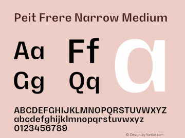 Peit Frere Narrow Medium Version 1.000;FEAKit 1.0图片样张