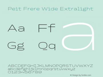 Peit Frere Wide Extralight Version 1.000;FEAKit 1.0图片样张