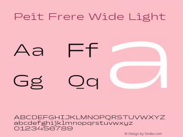 Peit Frere Wide Light Version 1.000;FEAKit 1.0图片样张