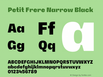 Petit Frere Narrow Black Version 1.000;FEAKit 1.0图片样张