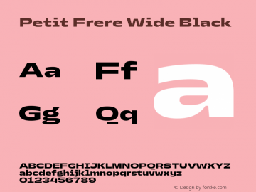 Petit Frere Wide Black Version 1.000;FEAKit 1.0图片样张