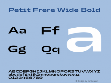 Petit Frere Wide Bold Version 1.000;FEAKit 1.0图片样张