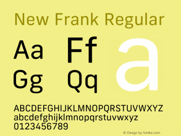 New Frank Regular Version 2.101;FEAKit 1.0图片样张