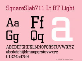 SquareSlab711 Lt BT Light Version 2.001 mfgpctt 4.4图片样张