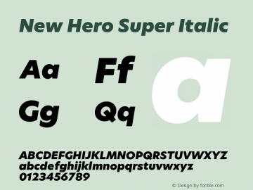 New Hero Super Italic Version 2.002;FEAKit 1.0图片样张